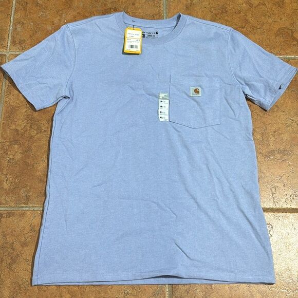NWT Carhartt Loose Fit Heavyweight Blue Short Sleeve Tee Casual Cotton size M - Picture 1 of 8